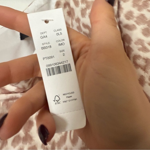 NWT J. Crew One shoulder ruffle dress animal print Size 2 - Picture 7 of 14